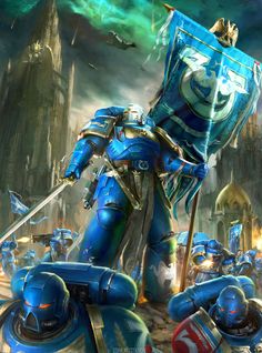 Ultramarines 40k Art, Ultramarines 40k, Arte Cyberpunk, Warhammer Art, Warhammer 40k Artwork, Warhammer 40k Miniatures, Warhammer Fantasy