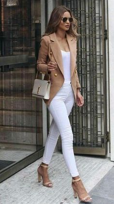 Blazer Outfits For Women Classy, Blazer Outfits For Women, Tan Blazer, Outfit Chic, Business Casual Outfits For Women, Winter Outfits For Work, Casual Work Outfits