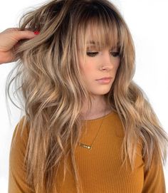 Long Shag With Fringe Long Layers With Bangs, Layered Haircuts With Bangs, Long Face Shapes, Layered Hair With Bangs, Beige Blonde, Long Layered Haircuts, Long Blonde, Long Layered Hair