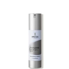 Banish dryness and blemishes with IMAGE Skincare's deeply-nourishing AGELESS Total Anti-Aging Serum. The powerful formula includes an AHA blend and resveratrol that work to exfoliate the skin, providing a refreshing treatment that diminishes the fine lines and renews the skin. Key Ingredients:AHA Blend (lactic, glycolic and malic acid): efficacious exfoliators that slough off dead skin cells and renew the skinPalmitoyl Tripeptide-38: smoothes the appearance of wrinklesResveratrol (Grape Seed Ext Crepey Skin, Aging Serum, Grape Seed Extract, Image Skincare, Anti Aging Serum, Skin Care Moisturizer, Dead Skin, Skin Cells, One Color