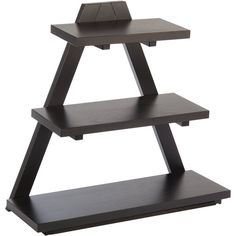 a three tiered shelf with an open top