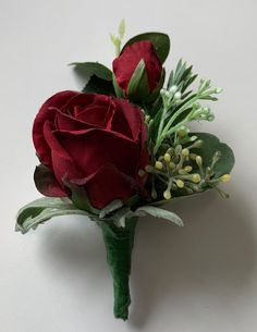 Burgundy roses rustic groom buttonhole Groom Buttonhole, Jesmond Dene, 2026 Wedding, Rustic Groom, Gold Winter Wedding, Groom Buttonholes, Holly Wedding, Burgundy Roses, Suite Ideas