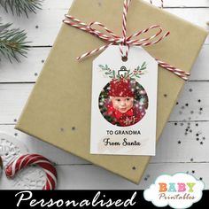 #christmasgifttags Gift Tags For Christmas, Baby Gift Tags, Diy Baby Gifts