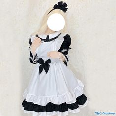 Orcajump - New Halloween Alice Fantasy Wonderland maid p suit long-sleeved soft girl dresses - Final Sale White Long Sleeve Cosplay Dresses, Cute White Dress For Cosplay Events, Cute White Dresses For Cosplay, White Long Sleeve Dress For Cosplay, Long Sleeve White Dresses For Cosplay, Harajuku Long Sleeve Halloween Costume, White Kawaii Dress For Costume Party, Cute White Cosplay Costume For Events, Long Sleeve Dress For Cosplay Events