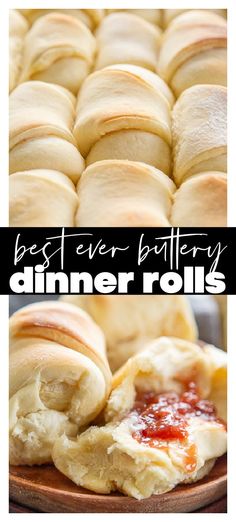 the best ever buttery dinner rolls recipe is made with only 3 ingredients, and it's ready to be eaten