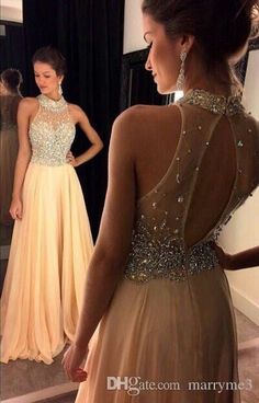 High Neck Prom Dress, Halter Evening Dress, New Prom Dresses, Chiffon Evening Dresses, Beaded Chiffon, Beaded Prom Dress, Sweet 16 Dresses, Chiffon Prom Dress, Cheap Prom Dresses