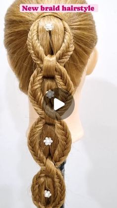 Easy Hairstyle Video, New Braided Hairstyles, Braid Hairstyle, Subscribe To My Youtube Channel, Artistic Hair, Hair Designs, My Youtube Channel, Hair Videos