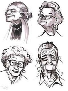 some drawings of people with different facial expressions