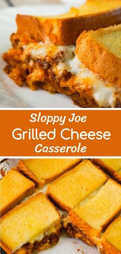 sloppy joe grilled cheese casserole is an easy and delicious appetizer