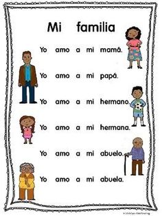 an image of a poster with words in spanish and english on the front, which includes pictures of people from different parts of the world