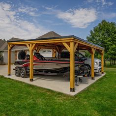 20x20 Kingsport Carport Carport Attached To Garage Door, Carports With Storage Room, Wood Carport With Storage, Harbor Freight Carport, Modern Carport With Storage Room, Backyard Pavilion With Storage, Carport And Storage, Farmhouse Carport With Storage, Rv Shelter With Storage