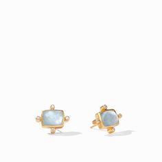 Clara Gold Stud Earrings | Julie Vos Julie Vos, Colorful Gemstones, Gold Stud Earrings, Mother Pearl, Gold Stud, Gold Earrings Studs, Gold Studs, Elevate Your Look, Sale Event