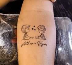 a woman's arm with a tattoo on it that reads, always & ryan