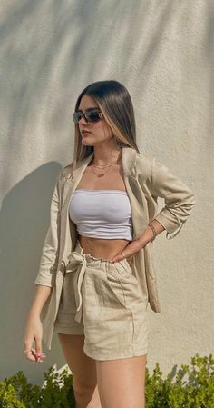 Casual College Outfits, Casual Day Outfits, Causual Outfits, Casual Chic Outfit, Looks Chic, Summer Fashion Outfits, Casual Style Outfits, Style Outfits, Outfits Aesthetic