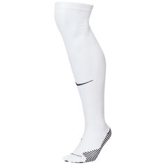 a pair of white socks with black stripes