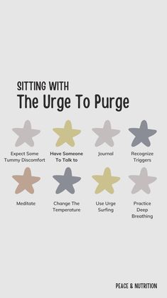 Purging during an eating disorder can be one of the most difficult behaviors to break. Learn some tips to reduce or stop purging in the blog.   #stoppurging #urgetopurge #bulimiarecovery Eating Therapy, Food Recovery, Holistic Fitness, Relapse Prevention, Recovery Food, Diet Culture, Coping Strategies, Self Compassion, Coping Skills