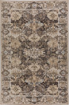 an area rug with brown and beige colors