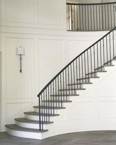 Staircase Molding, Wainscot Paneling, Mindy Gayer Design, Foyer Staircase, Cheek To Cheek, Entry Stairs, Interior Staircase, Staircase Remodel, Staircase Wall