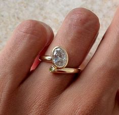 Filigree Bezel Oval Toi Et Moi Lab Grown Diamond Engagement Ring 14k Yellow Gold Lab Grown Diamond Engagement Ring, Lab Grown Diamonds Engagement, Real Gold, Bezel Setting, Diamond Engagement Ring, Diamond Engagement, Lab Grown