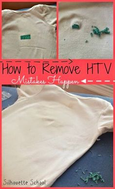 how to remove htv from clothes with the help of an appliquer