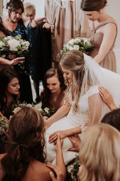 the bride is getting ready to walk down the aisle