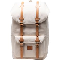 Whether we're touring the countryside by train or just going from class to class on campus, the Little America Heavyweight Canvas 25L Bag from Herschel Supply has our back with a durable design, heritage style, and convenience-driven features. The resin-coated cotton canvas fabric is built to resist abrasions in crowded streets and cramped overhead compartments, while the padded laptop sleeve within safely houses our computer while commuting. Throw in the genuine leather straps, label, and Beige Outdoor Bag For Back To School, Beige Backpack With Leather Trim For Travel, Beige Leather Trim Backpack For Travel, Classic Large Capacity Bags For Outdoor, Classic Bag With Adjustable Strap, Classic Beige Rectangular Backpack, Casual Bags With Leather Trim For Outdoor Activities, Classic Beige Backpack With Adjustable Strap, Casual Leather Trim Bags For Outdoor Activities