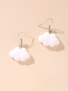 Cloud Charm Drop Earrings - LuckyFash™ Fimo Ring, Cloud Earrings, Inexpensive Jewelry, Funky Earrings, Clay Jewelry Diy, Funky Jewelry, Girly Jewelry, Fun Earrings, Pretty Jewellery