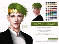 an image of a man with green hair