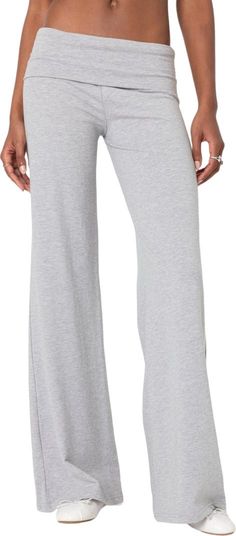 EDIKTED Wide Leg Foldover Pants | Nordstrom Yoga Wide Leg Pants, Lululemon Wide Leg Pants, Foldover Pants, Foldover Leggings, Pants Nordstrom, Jasmine Hair, Mall Shopping, Fall Break, Favorite Daughter