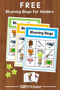 free printable rhyming bingo for kids