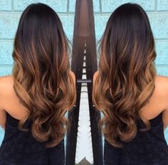 21 Balayage Ombre Hair Color Ideas 2016 – 2017 - DigiHair Blog Long Ombre Hair, Brown Hair Shades, Caramel Highlights, Dark Brown Hair Color, Trendy Hair Color, Hair Shades, Ombre Hair Color, Hair Inspiration Color, Cool Hair Color