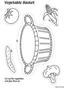 vegetable basket cut out and glue on