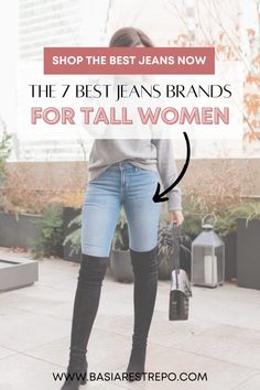 Looking for the 7 best jean brands for tall women? Check out this post! I share different styles, like slim, bootcut, and high waisted jeans. Get ideas and inspiration for your own closet, and finally get some jeans that are long enough! Country Jeans, Maxi Design, Fancy Gowns, Diy Clothing