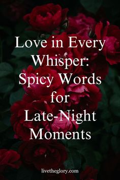 As the moonlight spills softly through your window and the world outside falls into a peaceful slumber, there’s a special kind of magic that fills the air between two lovers. Late-night hours bring a quiet intimacy, where words hold a deeper significance, creating opportunities to express love, appreciation, and connection in ways that strengthen your bond. The simple act of whispering a kind word can transform an ordinary evening into something extraordinary. #LateNightLove #SpicyWhispers #PassionateWords #RomanticWhispers #IntimateConversations #SweetTalk #NightTimeLove