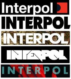 the interpol logo is shown in three different colors