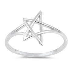 Pentagram Star Ring .925 Sterling Silver Criss Cross Knot Band Jewelry Female Male Unisex Size 5 All our silver jewelry is crafted from .925 silver also commonly referred to as sterling silver. Sterling silver is the standard for beautiful high-quality silver jewelry and can not be replicated by lower priced silver plated jewelry. It is 92.5% pure silver, mixed with alloys to add strength and durability to stand the test of time. We promise superior service which includes fast shipping, great co David Ring, Cross Knot, Criss Cross Ring, Jewish Star, Female Male, Gold Filled Ring, Band Jewelry, Silver Plated Jewelry, Star Ring