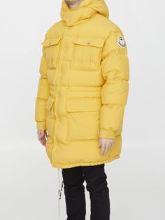 100% Polyamide Moncler Palm Angels, Long Down Jacket, Moncler Genius, Burberry Shop, Barbour Steve Mcqueen, Chloe Purses, Prada Leather, Steve Mcqueen, Palm Angels