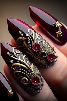 Victorian Nails, Manicure Elegante, Manicure Designs, Nail Techniques, Nail Art For Beginners, Nail Art Designs Summer