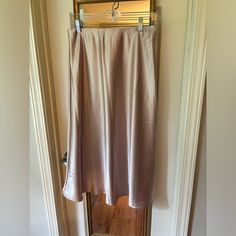 Nwt Cute Elastic Waist Midi Skirt Midi Skirt, Elastic Waist, Champagne, Womens Skirt, Elastic, Skirt, Silver, Women Shopping, Gold