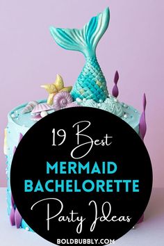 mermaid bachelorette party Mermaid Bachelorette Party Ideas, Bach Party Decorations, Bachelor Party Ideas, Mermaid Bachelorette Party, Mermaid Bridal Showers, Bachelorette Party Theme, Last Splash, Bachelorette Cake