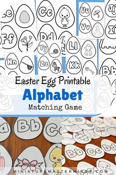 an easter egg printable alphabet matching game