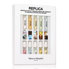 Discover scents inspired by timeless experiences and familiar but forgotten moments with 10 of Maison Margiela’s Replica fragrances. Maison Margiela Replica Memory Box set contains: - 10 x 2ml... Hogwarts Suitcase, Perfume Bottle Ideas, Maison Margiela Perfume, Ideas For Birthday Presents, Replica Fragrance, Secondary Packaging, Body Scents, Small Perfume, Marie Antoinette Style