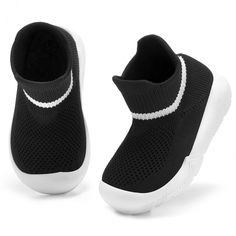 PRICES MAY VARY. Friendly Sock-like Upper: Sock-like stretchy textile construction upper hugs the foot to keep them comfortable and flexible when babies are on the move. Baby sock shoes made of soft fabric knit are also friendly to the skin, healthy, and very safe for infant babies. Non-slip Cushioning Soles: Non slip baby shoes with deep flex grooves in the outsole can protect children from slipping. Flexible cushioning also have excellent performance in shock absorption keeping little feet com Baby Walking Shoes, Baby Walking, In Shock, Toddler Socks, Walker Shoes, Shoes Baby, Baby Socks, Walking Shoes