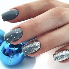 Unghie Sfumate, Unghie Nail Art, Manicure Nail Designs, Christmas Gel Nails, Cute Gel Nails, Gel Nail Designs, Bling Nails, Pretty Acrylic Nails