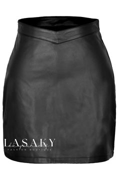 Lasaky - Chic Leather Mini Skirt featuring a Flattering V-Shaped Waist and Stylish Exposed Navel Zipper Embellishment Pu Skirt, Pu Leather Skirt, Zipper Skirt, Chic Leather, Leather Mini Skirt, Leather Mini Skirts, Zipper Detail, Short Skirt, Types Of Skirts