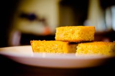 three cornbreads on a plate with the words why did my cornbread turn out dry?