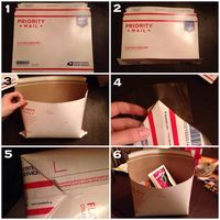 instructions to make a paper bag for mail