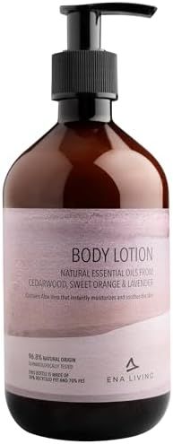 ENA Living Cedar Scented Lotion | 500ml | Lotion for Sensitive and Dry Skin | Hands, Face and Body Lotion | Skin Food Moisturiser with Rosemary, Lavender and Sweet Orange Oils Itchy Skin Relief, Dry Hand Skin, Natural Body Lotion, Rosemary Lavender, Extremely Dry Skin, Scented Lotion, Skin Hand, Skin Lotion