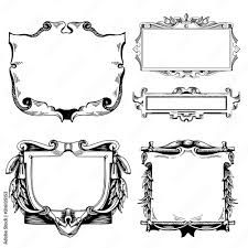 a set of four ornate frames