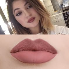 Im pretty much obsessed with kylie jenner's style and i really want to try overlined lips. Mac Whirl, Makeup Full Face, Kylie Jenner Lips, Kyle Jenner, Batons Matte, Her Makeup, Lipstick Color, Bold Lips